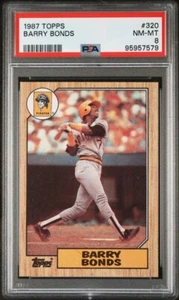 1987 Topps - #320 Barry Bonds (RC) PSA 8 - Picture 1 of 3