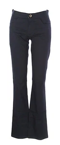 NONNIE Women's Midnight Blue Solid Staright Leg Pants SS12P01 Size S $175 NEW - Picture 1 of 3