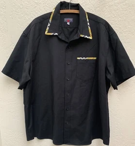 Camisa de campamento negra personalizada Ann Booth para hombre con adornos a cuadros única en su clase 2XL - Imagen 1 de 3