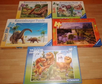 LOTTO PUZZLES / JIGSAW DINOSAURI RAVENSBURGER, CLEMENTONI - Immagine 1 di 4
