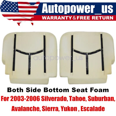 Cojín de espuma para asiento inferior de conductor y pasajero GMC Sierra 2003 2004 2005 2006 Foto 1 de 4