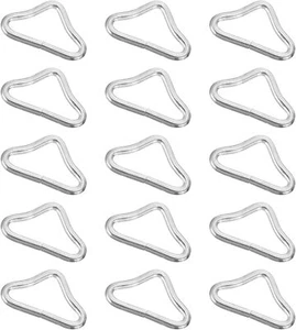 EXCEART 40 Pcs Triangle Rings Strap Buckle for Trampoline 4.2X.5cm, As Shown - Picture 1 of 9