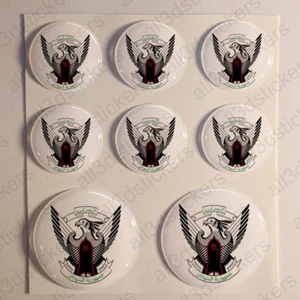 Stickers Sudan Coat of Arms Gel Domed Resin 3D Sudan Vinyl Sticker Decals Helmet - Foto 1 di 1
