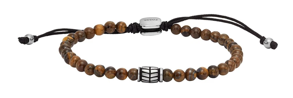 Fossil Armband Herren Beads Tigerauge Edelstahl JF04413040
