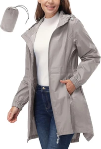 Abrigo cortavientos ligero impermeable para mujer de 33.000 pies - Imagen 1 de 19