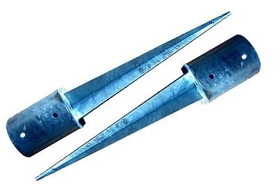 LOGGYLAND Set 2 ancoraggi per pali manicotti a pavimento Ø 80 mm manicotto a pavimento 600 mm ancoraggio a terra