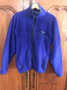 VTG Patagonia Better Sweater Full Zip Purple Jacket Womens XL Mens L Rare 80's - Picture 1 of 8