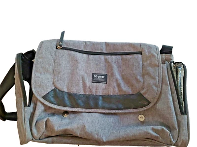 BB Gear Messenger Backpack Diaper Bag - Lightweight Roomy and Stylish - Neutr... - Image 1 of 4