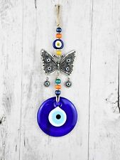 Turkish Greek Blue Evil Eye Mati Protection Butterfly Hanging Wall Decoration