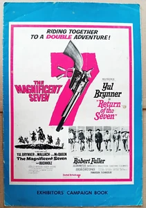 ORIGINAL 8 PAGE PRESS CAMPAIGN BOOK THE MAGNIFICENT SEVEN / RETURN OF THE SEVEN - Picture 1 of 3