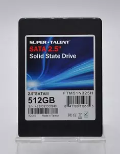 SUPER TALENT FTM51N325H 512GB 2.5" SATA SSD HARD DRIVE #87269# - Picture 1 of 2