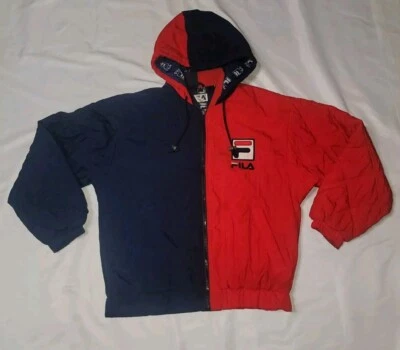 Chaqueta Abrigo Vintage Fila Puffer Talla L Y2K Años 90 Deletrear Hip Hop Stock Muerto Foto 1 de 4