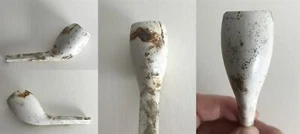 Antique Jean Gambier Clay Pipe & Bowl + Good Amount Stem #1296 Rigolboche - Picture 1 of 8
