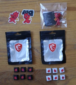MSI Lucky dragon keyboard key cap sticker keychain set lot bundle limited ed - Picture 1 of 12