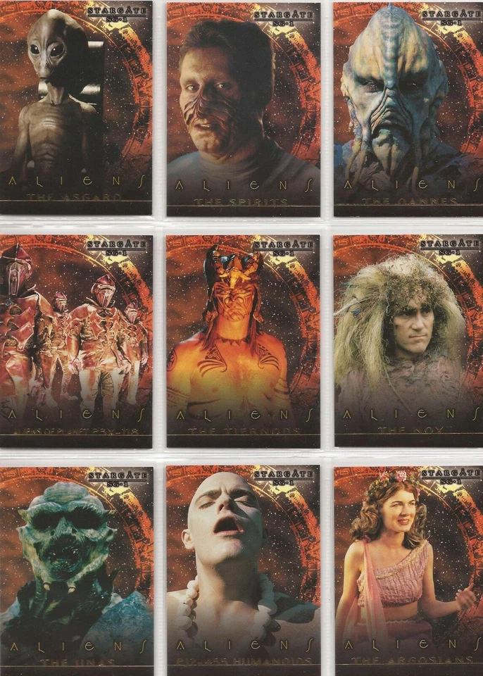 STARGATE  SG1 ALIENS CARDS X1 TO X9    CHOOSE BY RITTENHOUSE - Image 1 of 1