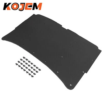 Black Low Profile Hood Insulation W/ Clips For Dodge W350 W250 D450 D100 1981-93 - Image 1 of 4