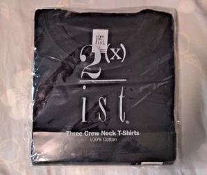 2(X)IST Men's 100% Cotton Essential Crewneck T-Shirt 3-Pack Size L, Black Color - Picture 1 of 2