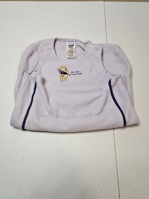 Saco de dormir Winnie The Pooh bebé púrpura claro cálido polar 6-9 meses invierno Disney Foto 1 de 4