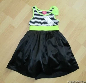PINKY BOUTIQUE ~ NWT Girl's Size 5 ~ Retro Neon 50's Crinoline Swing Skirt Dress - Picture 1 of 3