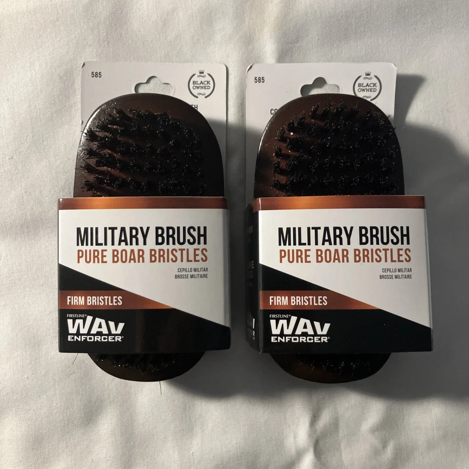 WAV Enforcer Wave Military Firm Boar Bristle Hair Brush 585 by Firstline