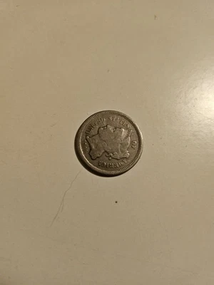 Moeda de três centavos de níquel dos EUA de 1865 - Imagem 1 de 2
