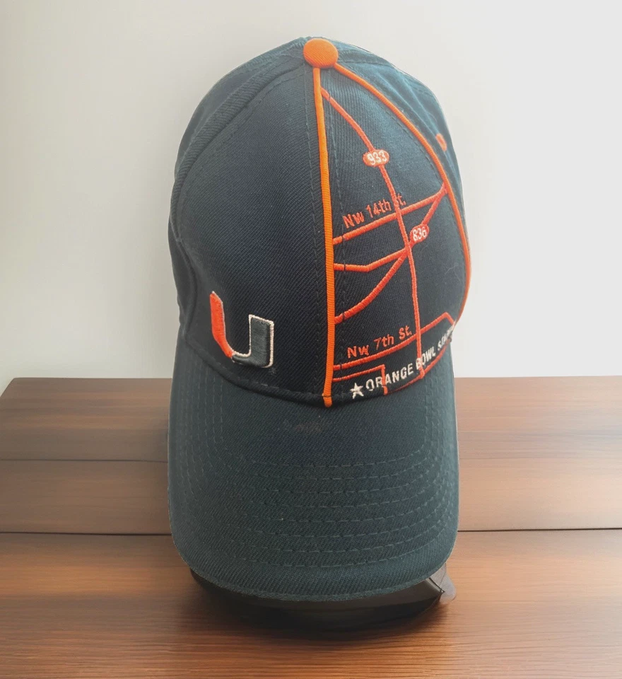 Miami Hurricanes Edición Especial Naranja Cuenco Mapa Gorra Ajustada Sombrero M/L Sandwich Foto 1 de 4