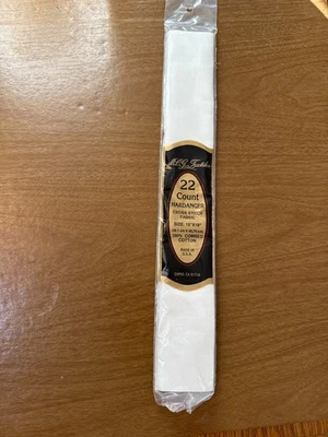 VTG M.C.G. TEXTILES 22 COUNT HARDANGER CROSS STITCH FABRIC WHITE SEALED USA - Image 1 of 3