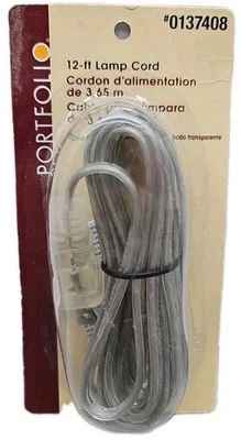 One (1) package of PORTFOLIO® 12 ft Lamp Cord (#137408) - New & Sealed [F7] - Image 1 of 4