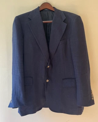 Chaqueta Abrigo Deportivo Polo Ralph Lauren X Corneliani Para Hombre Lino Azul 42 Regular Foto 1 de 4