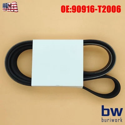 90916T2006 Engine Timing V-Ribbed Belt For Toyota Hilux KUN25 Foto 1 de 4