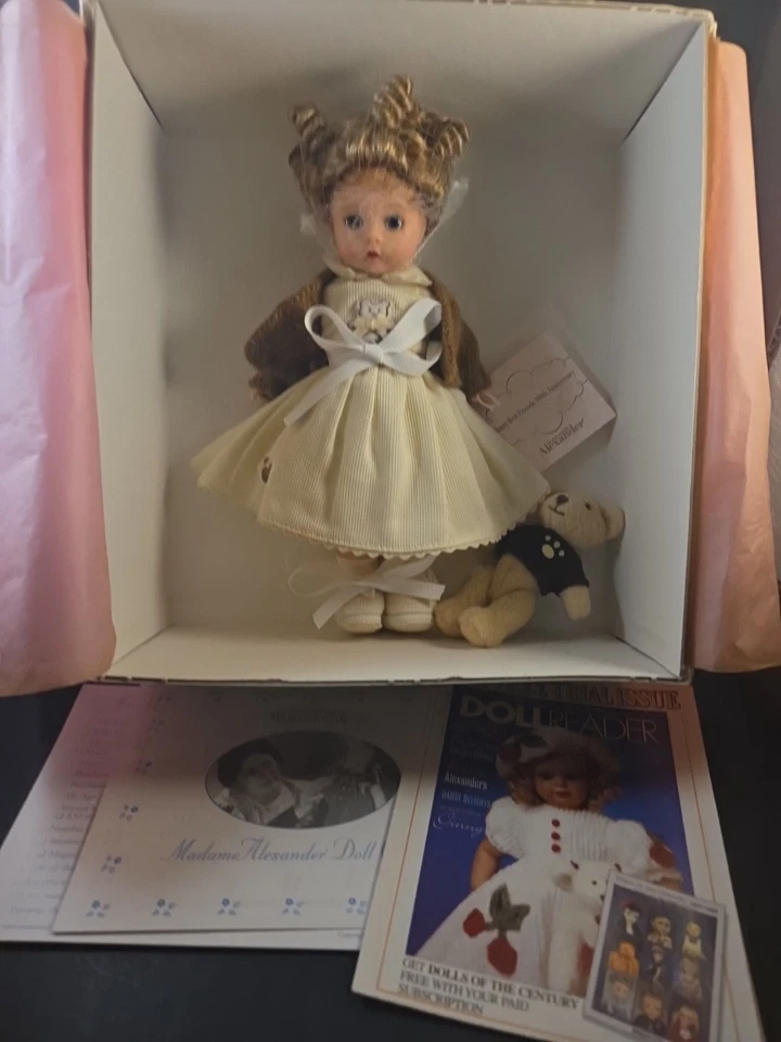 Nuevo en caja 2001 Madame Alexander Beary Best Friends con oso de peluche 100 aniversario Ed. Foto 1 de 4
