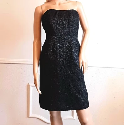 J. Crew Talla 6 Sin Tirantes Negro Encaje Formal/Semi-Formal Completamente Forrado con Bolsillos para las Manos  Foto 1 de 4