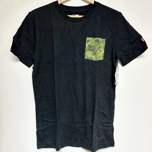 Atlanta Braves New Era Camo Pocket T-Shirt Adult Small Black MLB Baseball NWT - Picture 1 of 5