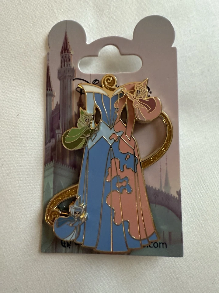 Vestido de la Bella Durmiente Aurora con Hadas DLP Disneyland París Oct 2024 Prendedor Brillo Foto 1 de 1