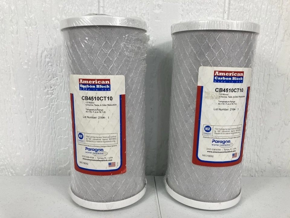 Filtro de agua de carbono Paragon Water Systems 10 micras 4,5 x 10 CB4510CT10 Foto 1 de 4