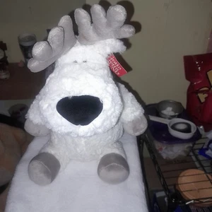 Plush Reindeer Whiteout Gund Christmas Decor Animal Toy - Picture 1 of 4