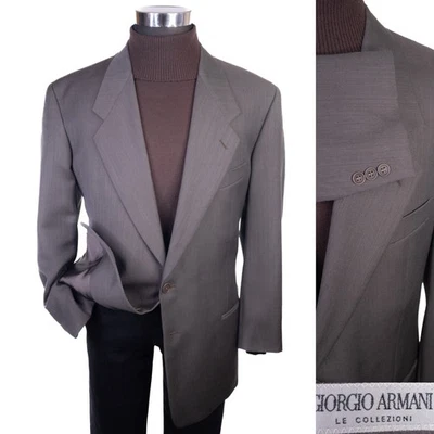 Abrigo Deportivo Giorgio Armani Blazer Para Hombre 42R Marrón Neiman Marcus Pura Lana Virgen Foto 1 de 4