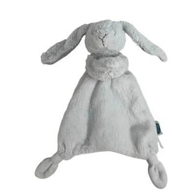 Manta de seguridad Mary Meyer Bunny Rabbit Lovey Character 13" blanca anudada Foto 1 de 4