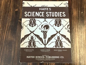 Vintage 1946 HAYES SCIENCE STUDIES Children's Activity Book Illustrated - Imagen 1 de 11