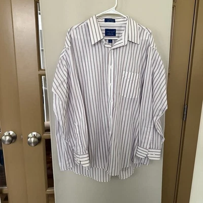 Camisa Top Towncraft Para Hombre 18 XXL Rayas Verticales Manga Larga Abotonada  Foto 1 de 4