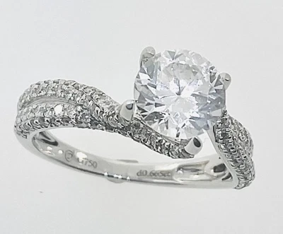 18k White Gold Diamond Engagement Ring Setting - Image 1 of 4