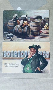 BIRRA BIER BEER-GERMANIA GERMANY-LOTTO 2 CARTOLINE-D8-189 - Picture 1 of 1