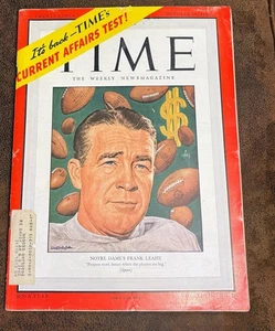 Time Magazine  1946 " NOTRE DAME'S FRANK LEAHY "irish American football - Picture 1 of 2