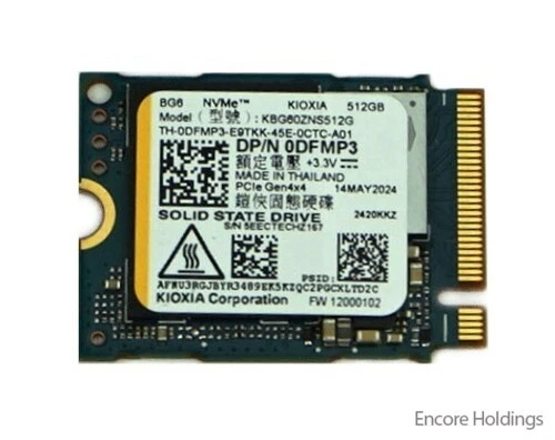 Unidad de estado sólido interna Dell (Kioxia KBG60ZNS512G) 512 GB serie BG6 DFMP3 Foto 1 de 1