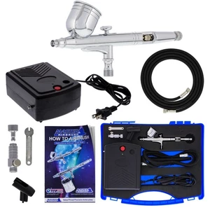 Master G23 Gravity Feed Airbrush Kit Mini Air Compressor, Hobby Craft Art Cake - Picture 1 of 5