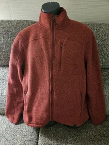 LL Bean Hombre Cremallera Completa Poliéster Sudadera Chaqueta L Rojo Oscuro - Imagen 1 de 5