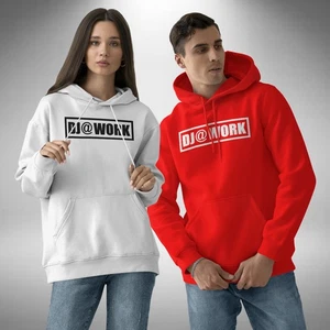 Dj @ Work Adult Hoodie Rave DJ Ibiza Club House Jungle Drum & Bass Small to 3XL - Picture 1 of 7