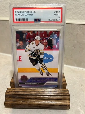 2023-24 UPPER DECK SERIES 2 MASON LOHREI YOUNG GUNS #497 PSA 9 MINT - Image 1 of 2