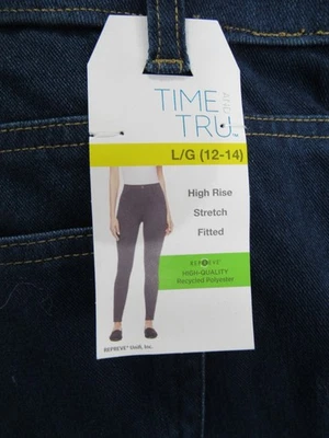 New Time and Tru High Rise Jegging Size L 12 14 Blue Fitted - Image 1 of 4