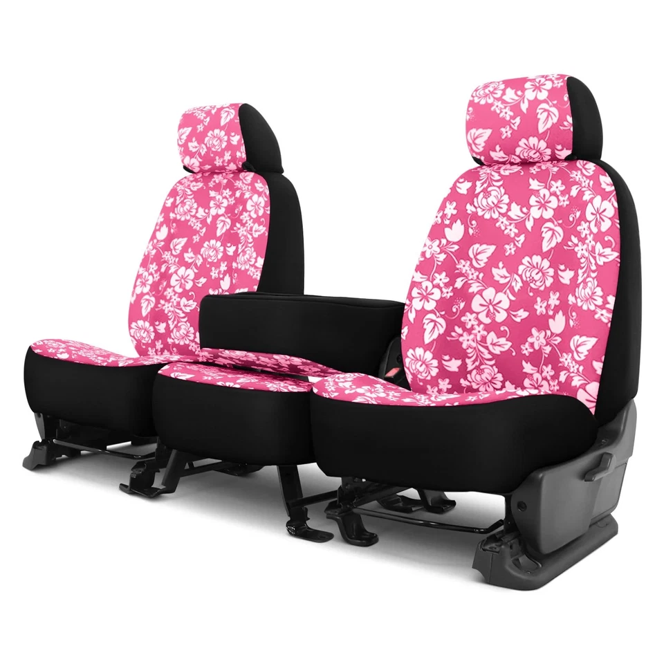 For GMC Sierra 1500 99-06 Dash Designs Hawaiian 1st Row Pink Custom Seat Cover — 第 1/1 张图片